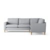 Habitat Flint Fabric Right Hand Corner Sofa - Grey - Ash Leg