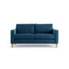 Habitat Flint Velvet 2 Seater Sofa - Ink Blue - Ash Leg