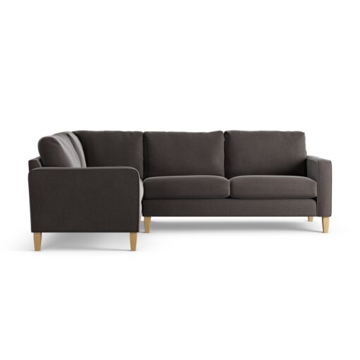 Habitat Flint Velvet Left Hand Corner Sofa - Slate Grey