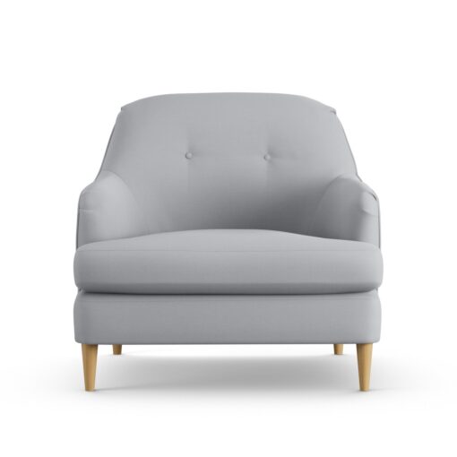 Habitat Frome Fabric Armchair - Grey - Ash Leg