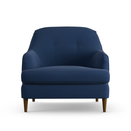 Habitat Frome Fabric Armchair - Navy - Dark Leg