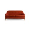 Habitat Frome Velvet 2 Seater Sofa - Burnt Orange - Ash Leg