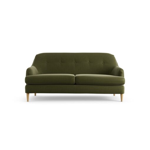 Habitat Frome Velvet 2 Seater Sofa - Moss Green - Ash Leg