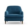 Habitat Frome Velvet Armchair - Ink Blue - Dark Leg