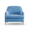 Habitat Frome Velvet Armchair - Sky Blue - Ash Leg