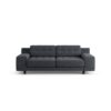 Habitat Hendricks Fabric 3 Seater Sofa - Charcoal- Black Leg