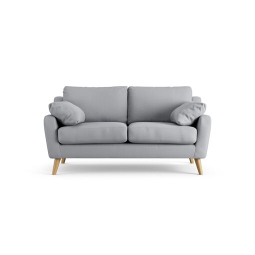 Habitat Ivor Fabric 2 Seater Sofa - Grey - Ash Leg