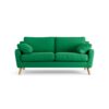 Habitat Ivor Fabric 3 Seater Sofa - Emerald Green - Ash Leg