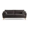 Habitat Ivor Velvet 4 Seater Sofa - Grey - Ash Leg