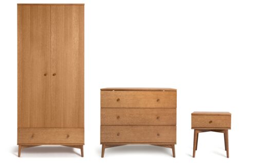 Habitat Kirk 3 Piece 2 Door Wardrobe Set - Walnut