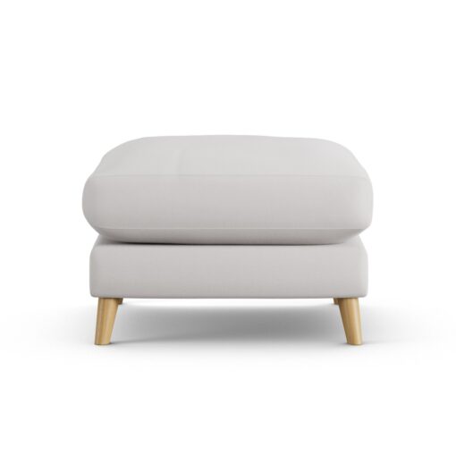 Habitat Lomond Fabric Footstool - Natural - Ash Leg