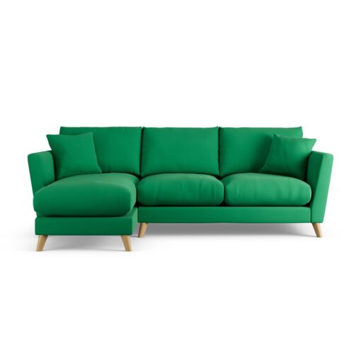 Habitat Lomond Left Hand Corner Sofa - Green - Ash Leg