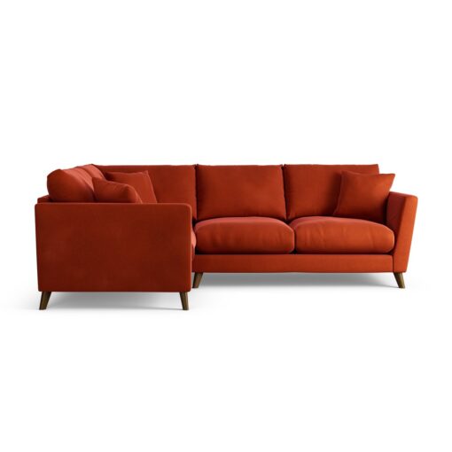 Habitat Lomond Left Hand Corner Sofa - Orange - Dark Leg