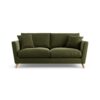 Habitat Lomond Velvet 3 Seater Sofa - Moss Green - Ash Leg