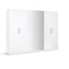 Habitat Munich 6 Door 2 Mirror Wardrobe - White Gloss