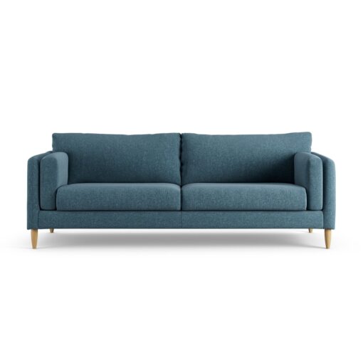 Habitat Newington Fabric 4 Seater Sofa - Blue - Ash Leg