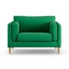 Habitat Newington Fabric Cuddle Chair - Green - Ash Leg