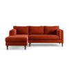 Habitat Newington Left Hand Corner Sofa - Orange - Dark Leg