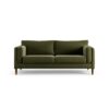 Habitat Newington Velvet 3 Seater Sofa - Moss Green-Dark Leg