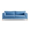 Habitat Newington Velvet 4 Seater Sofa -Sky Blue - Ash Leg