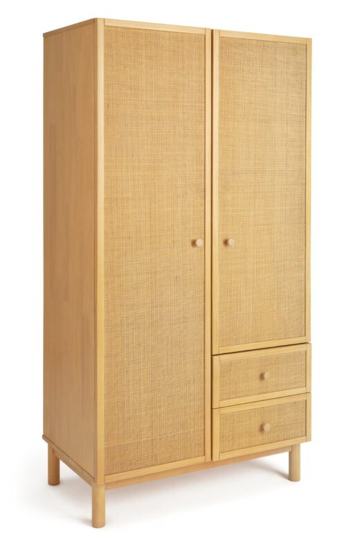 Habitat Simone 2 Door 2 Drawer Rattan Wardrobe