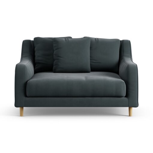 Habitat Swift Fabric Cuddle Chair - Charcoal - Ash Leg