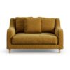 Habitat Swift Fabric Cuddle Chair - Gold - Ash Leg