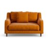 Habitat Swift Fabric Cuddle Chair - Orange - Dark Leg