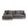 Habitat Swift Left Hand Corner Sofa - Charcoal - Ash Leg