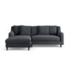 Habitat Swift Left Hand Corner Sofa - Charcoal - Dark Leg