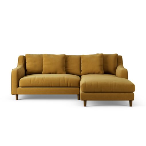 Habitat Swift Right Hand Corner Sofa -Gold - Dark Leg