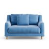 Habitat Swift Velvet Cuddle Chair - Sky Blue - Ash Leg