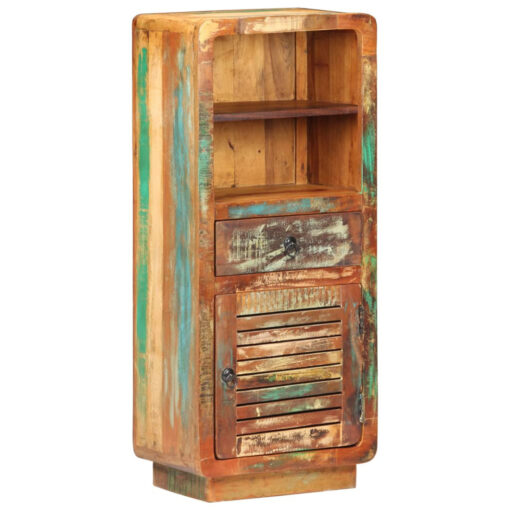 Highboard 45 x 32 x 110cm made of solid reclaimed wood