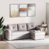 Homcom 3 Seater Sofa Bed, L-shaped Sofa, Out Sofa Storage, Click Sectional For , ,