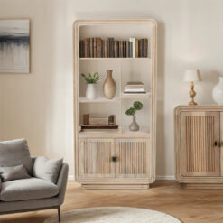 Hudson 165cm H x 80cm W Solid Wood Standard Bookcase