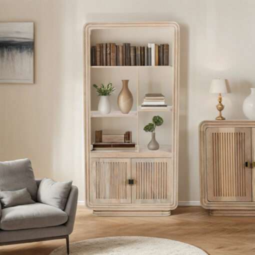 Hudson 165cm H x 80cm W Solid Wood Standard Bookcase