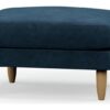 Hutch Fabric Footstool - Ink Blue