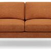 Hutch Fabric Round Arm 2 Seater Sofa - Rust