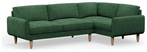 Hutch Slim Reversible Round Arm 5 Seater Sofa - Sage Green