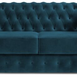 Jay-Be Chesterfield Velvet 2 Seater Sofa Bed - Ink Blue