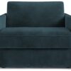 Jay-Be Slim Velvet Cuddle Chair Sofa Bed - Ink Blue