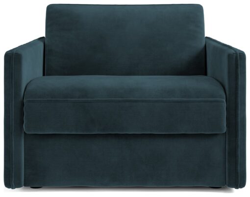 Jay-Be Slim Velvet Cuddle Chair Sofa Bed - Ink Blue