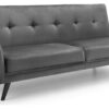 Julian Bowen Monza Velvet 3 Seater Sofa - Grey