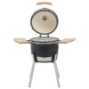 Kamado Portable Liquid Propane Gas and Charcoal Grill with Side Burner