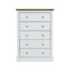 Kent 5 Drawer Chest White