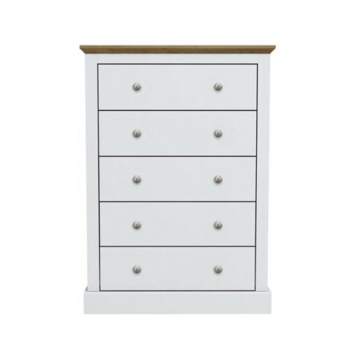 Kent 5 Drawer Chest White