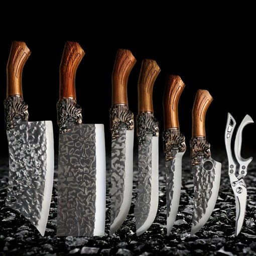 Knife Set, 7pcs Steel Knife Set, 's Knife , Cutting Knife, 's Knife, For Cutting Bones, And