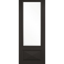 Knightsbridge Glazed Primed Black Internal Door