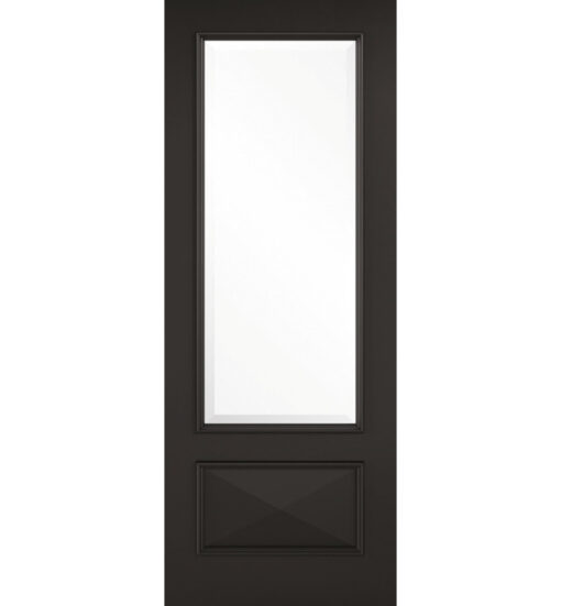 Knightsbridge Glazed Primed Black Internal Door