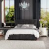 LLB Estella Velvet Kingsize Ottoman Bedframe - Black